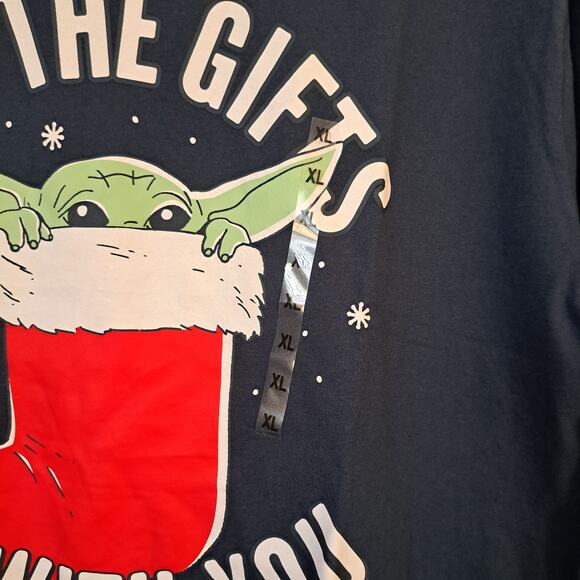 Men's Star Wars The Mandalorian May The Gifts Be With You Graphic Tee XL - Picture 3 of 4